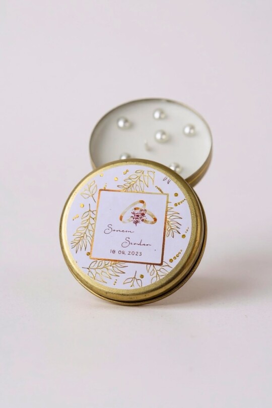 100 ADET GOLD TENEKE KUTU HEDİYELİK MUM 50 CC - 2