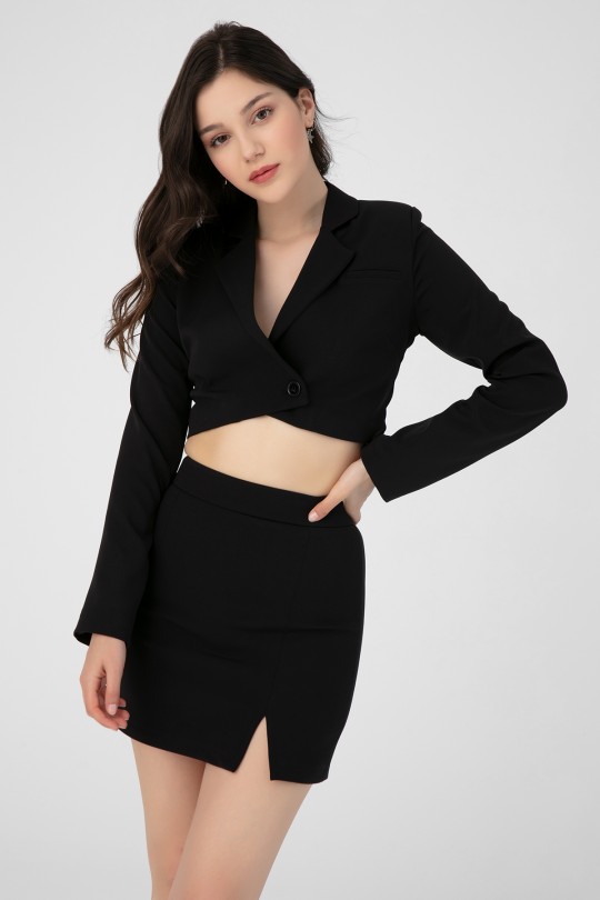 ASYMMETRIC SHORT JACKET - 1