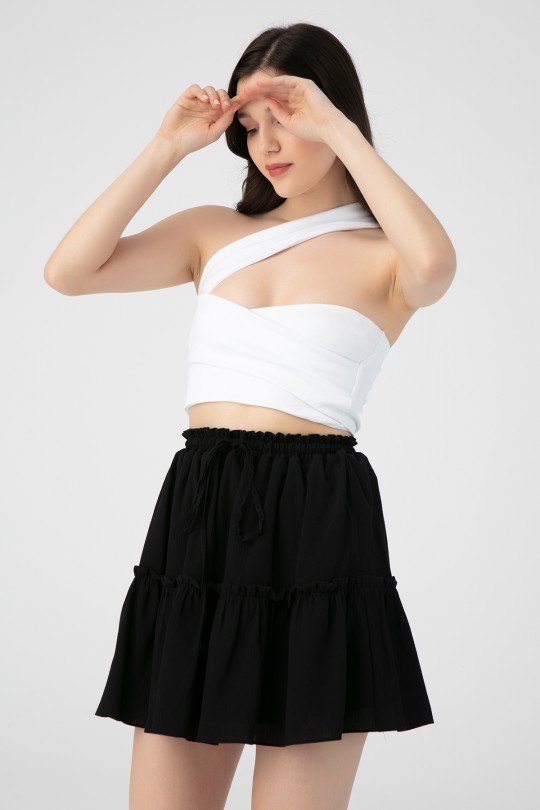 ASYMMETRIC BLOUSE- WHİTE - 2