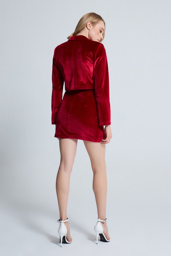 ASYMMETRIC VELVET JACKET - 3