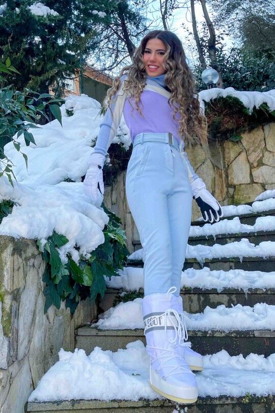 BABY BLUE SKI PANTS PURPLE - 2