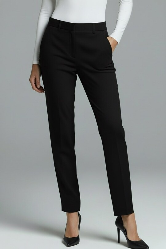 BLACK WINTER CIGARETTE TROUSERS - 3