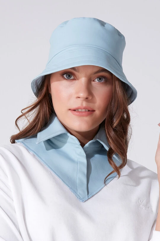 Blauer Lederkragen mit Druckknöpfen - 2