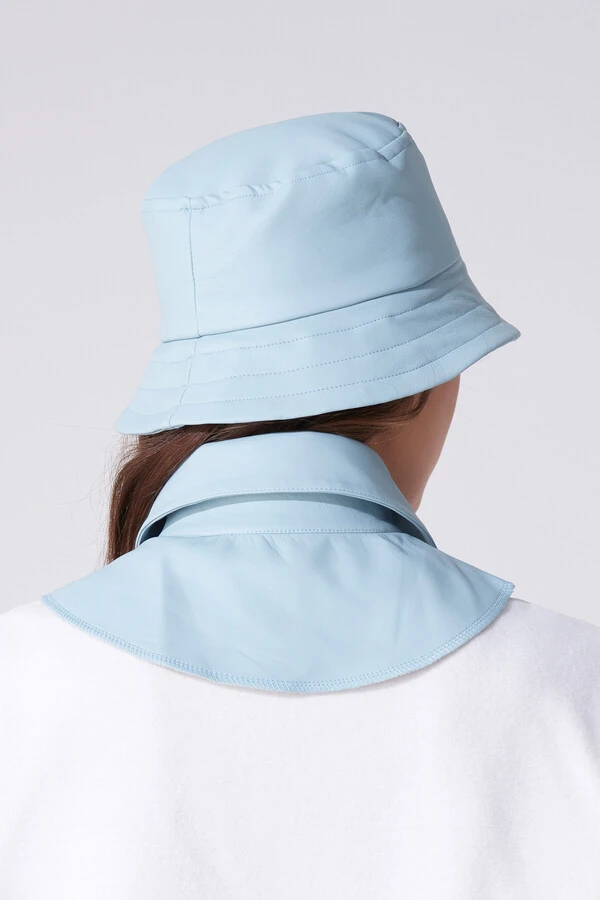 Blauer Lederkragen mit Druckknöpfen - 3