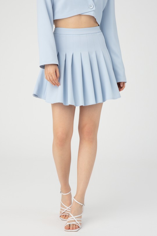 Blauer plissierter Rock - 2