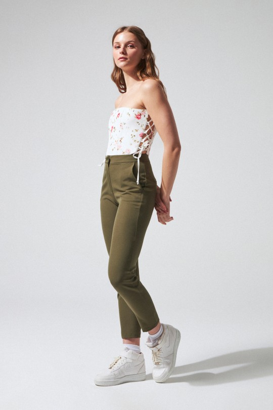 CIGARETTE PANTS GREEN - 1