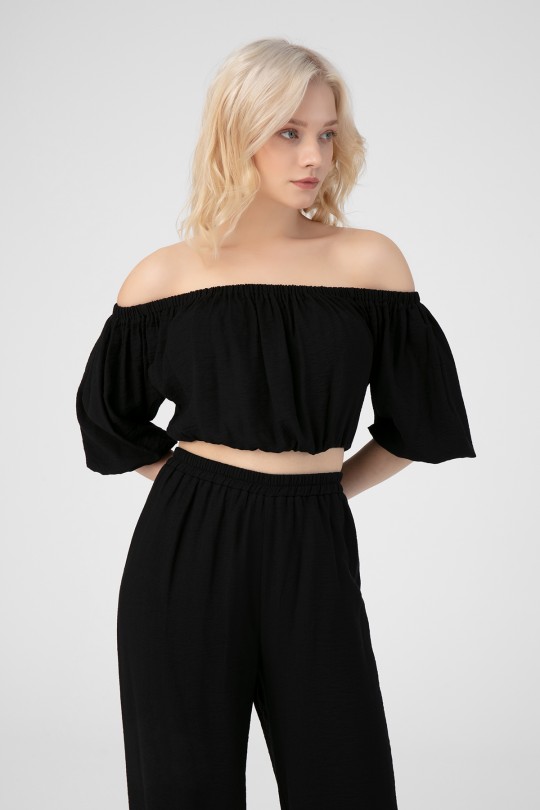 ELASTİC SHOULDER BLOUSE 