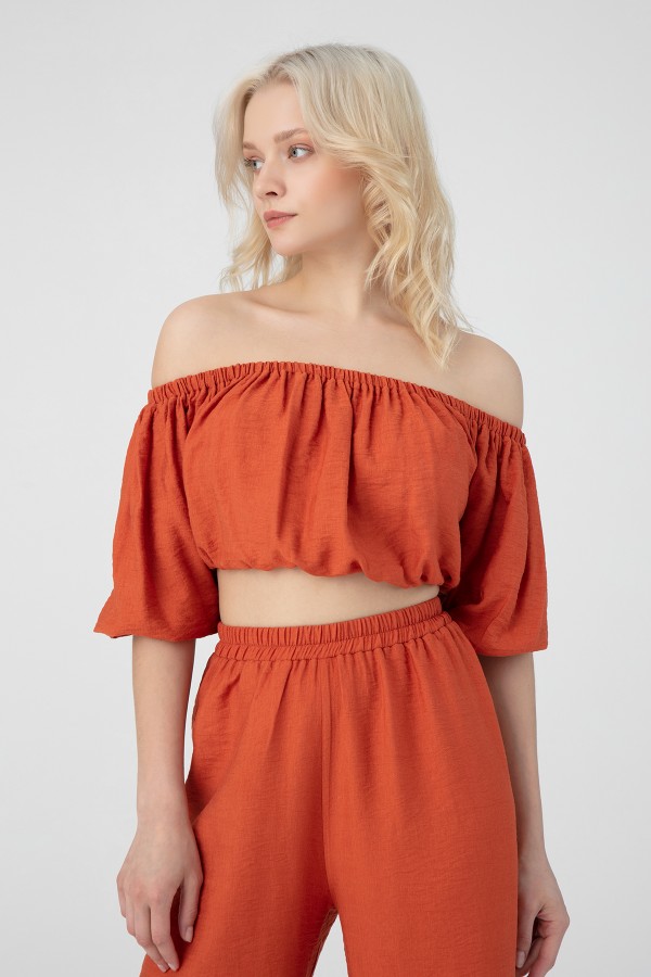 ELASTİC SHOULDER BLOUSE - 1