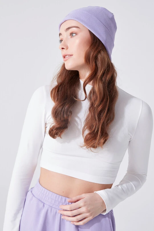 EMBROIDERED BERET LİLAC 