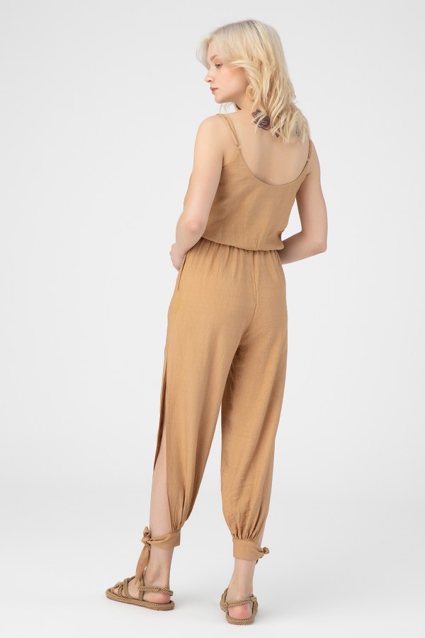 GESTREIFTER LEINEN JUMPSUIT - 3