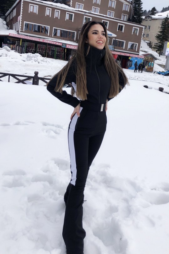  GESTREIFTER SPANISCHER BEIN SKI JUMPSUIT - 2