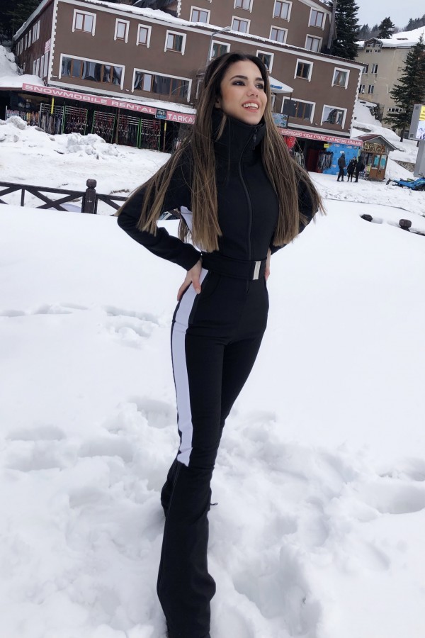  GESTREIFTER SPANISCHER BEIN SKI JUMPSUIT - 2