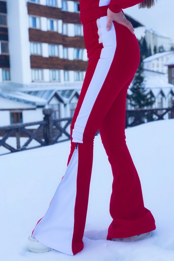 GESTREIFTER SPANISCHER BEIN SKI JUMPSUIT - 4