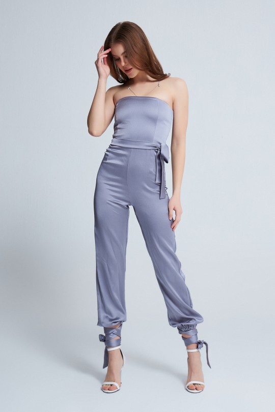 GRAUER SATIN-JUMPSUIT 