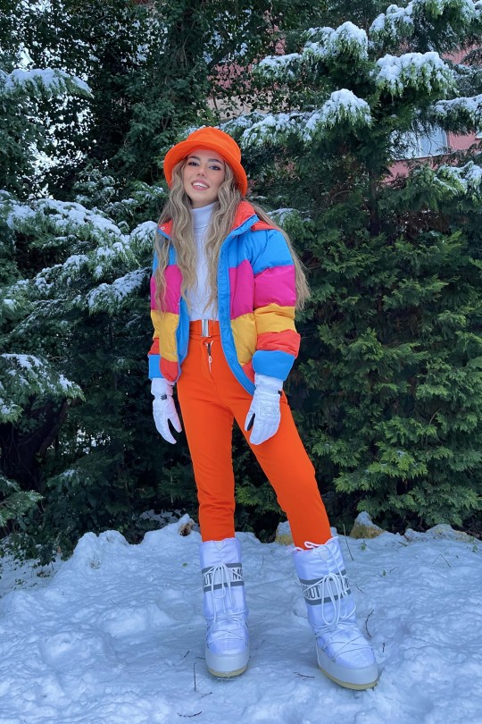 HIJAB SKI PANTS ORANGE 