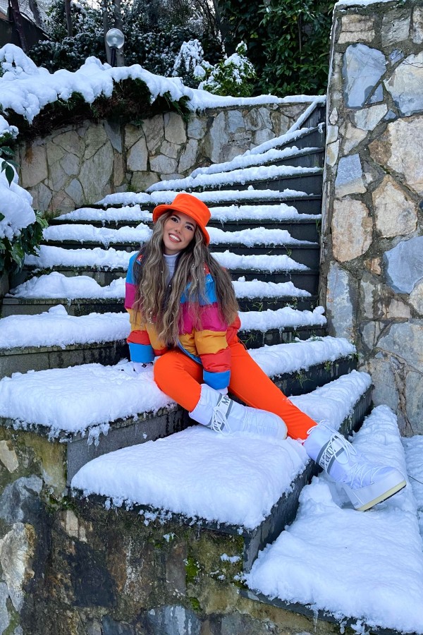 HIJAB SKI PANTS ORANGE - 2