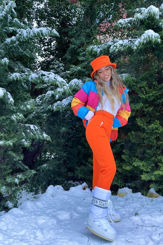 HIJAB SKI PANTS ORANGE - 3