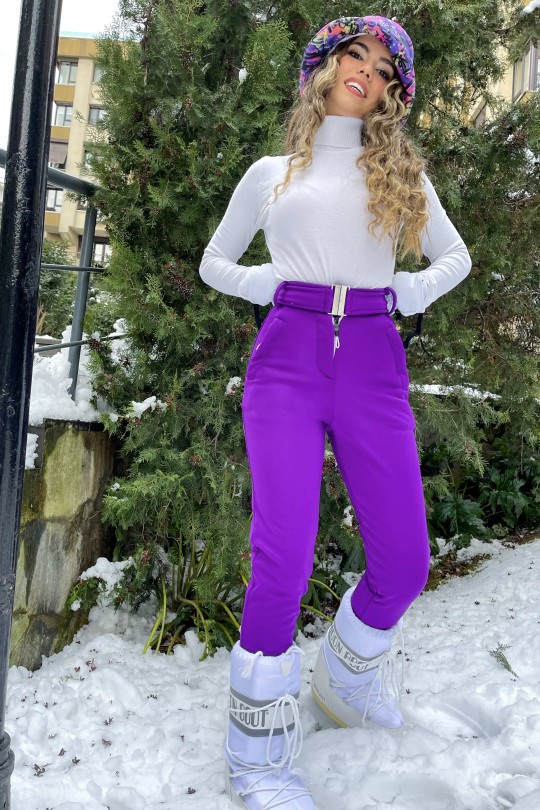 HIJAB SKI PANTS PURPLE - 1