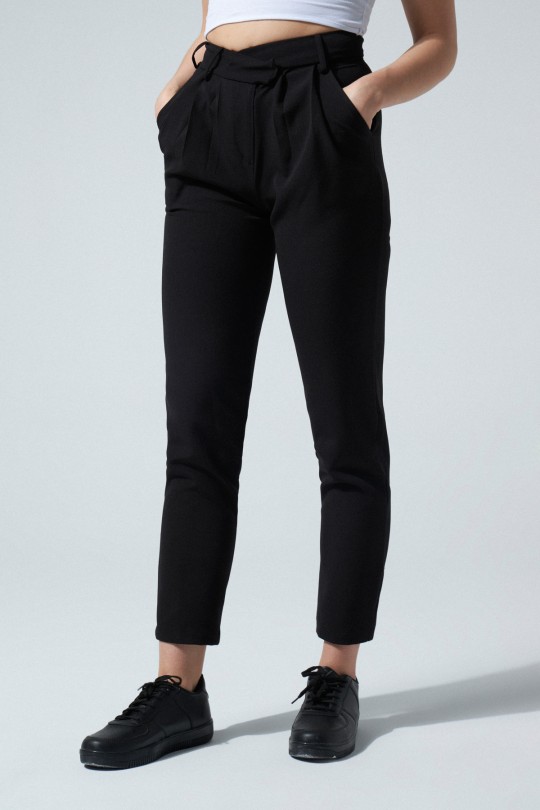 CROSS WAIST TROUSERS BLACK - 2