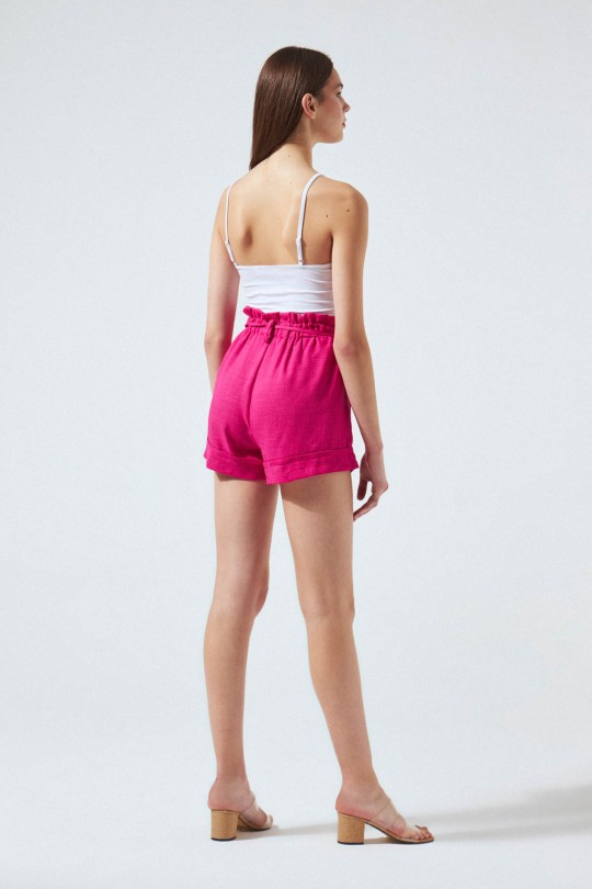 SHARP SHORTS PINK WITH ELASTIC WAIST - 3