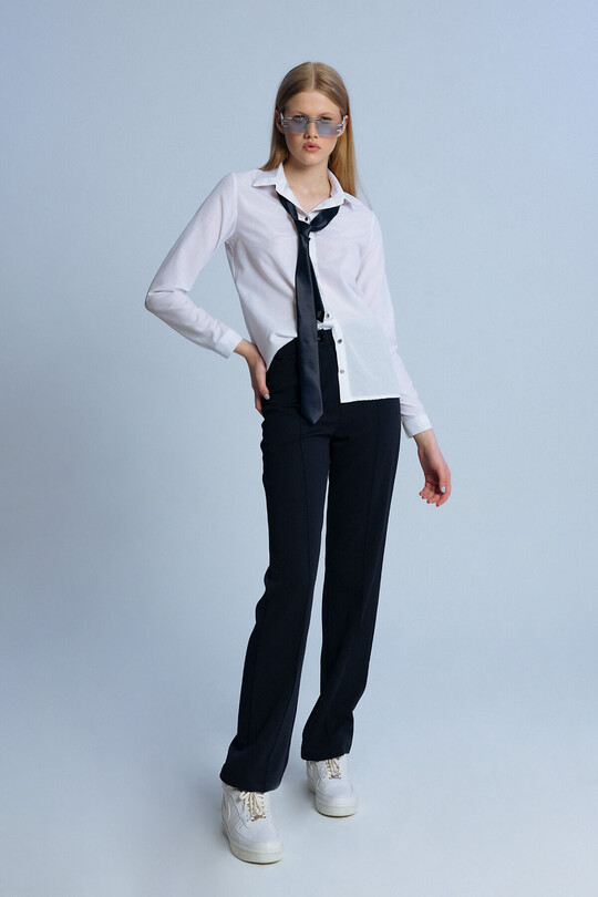 BERFUĞ KIRAN - WHITE POPLIN CLASSIC SHIRT (1)