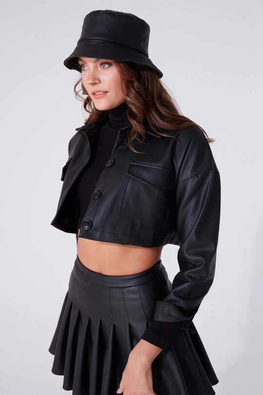 BERFUĞ KIRAN - SHORT LEATHER JACKET (1)
