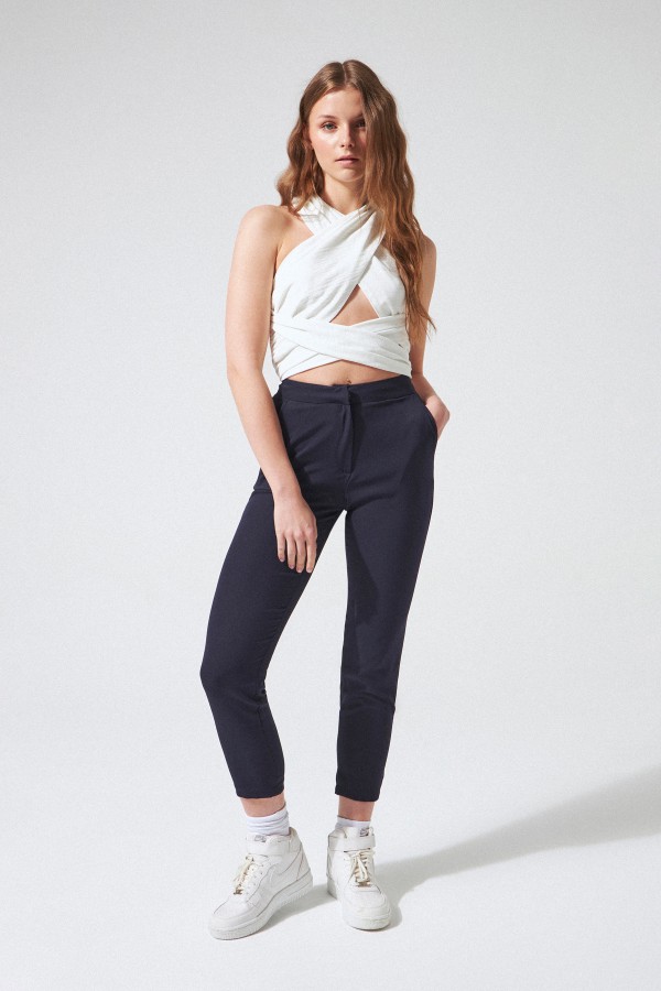 CIGARETTE PANTS NAVY BLUE - 1