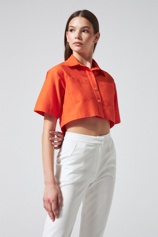 SHORT HALF SLEEVE SALAS SHIRT ORANGE - 1