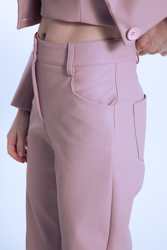 PINK LEDERHOSE MIT FLACHEM BEIN - 4