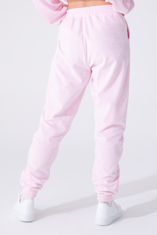 VELVET ANKLE RUBBER HIGH WAIST TRACKSUIT - 3