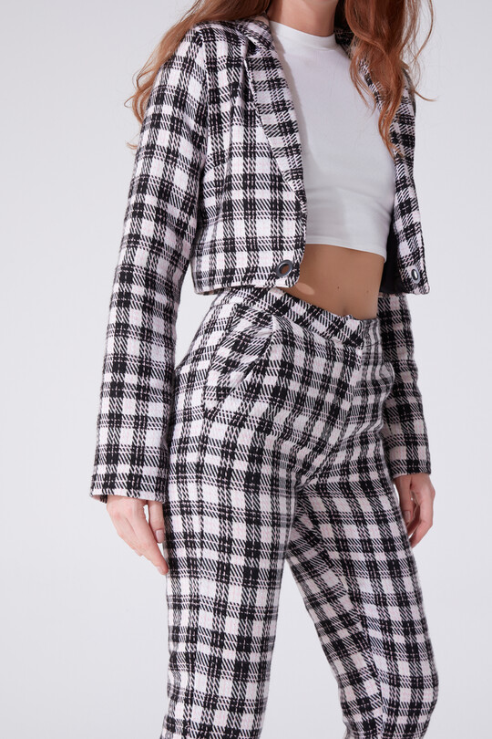  PLAID CIGARETTE PANTS - 2