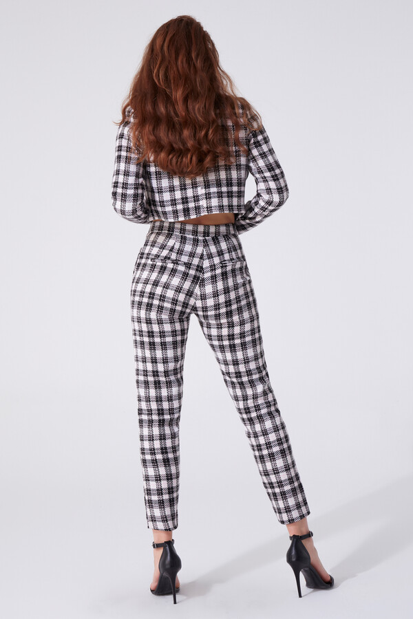  PLAID CIGARETTE PANTS - 3