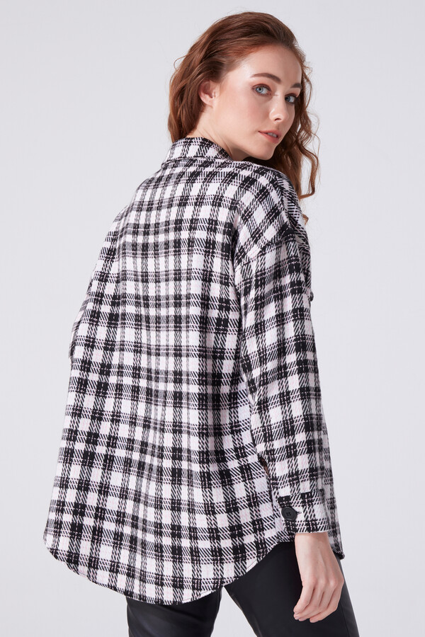 PLAID OVERSIZED WOODEN SHIRT - 3