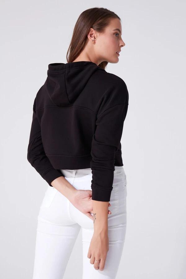 SHORT SWEATSHIRT WITH HOOD - 3