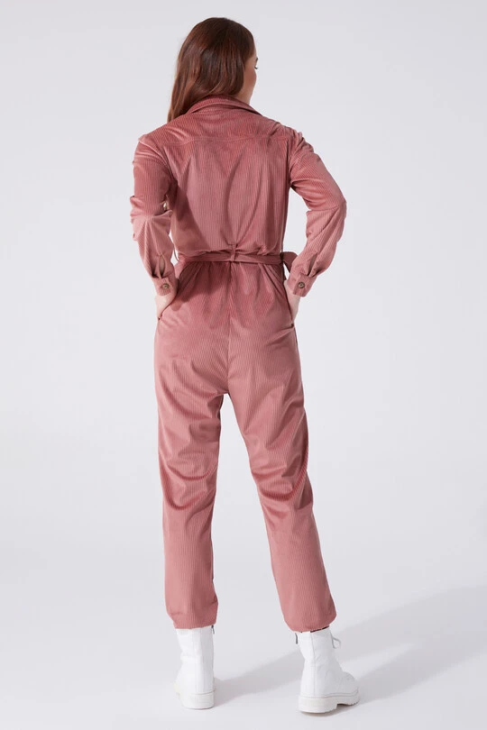  JUMPSUIT AUS SAMT MIT TASCHENDETAIL - 3