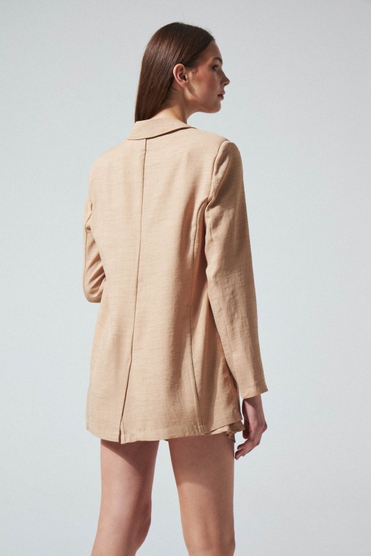 LINEN JACKET MINK - 3