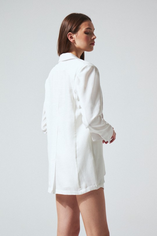 LINEN JACKET WHITE - 3