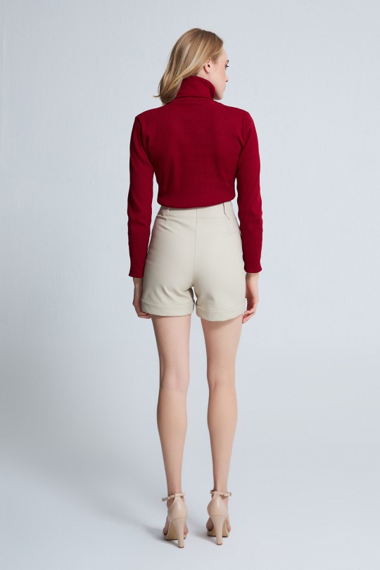 MAROON NECK CROP - 3