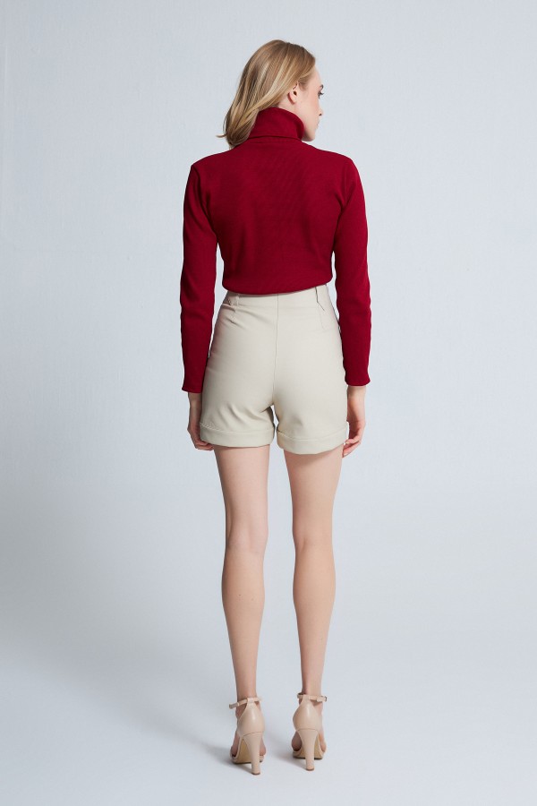 MAROON NECK CROP - 3