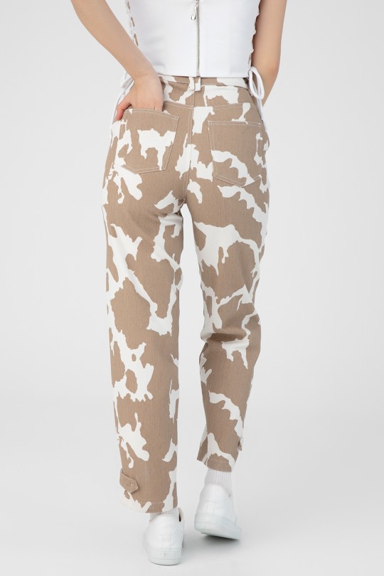 MILA PRINT DENIM TROUSERS - 3