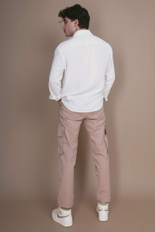 MINK CARGO POCKET TROUSERS - 5