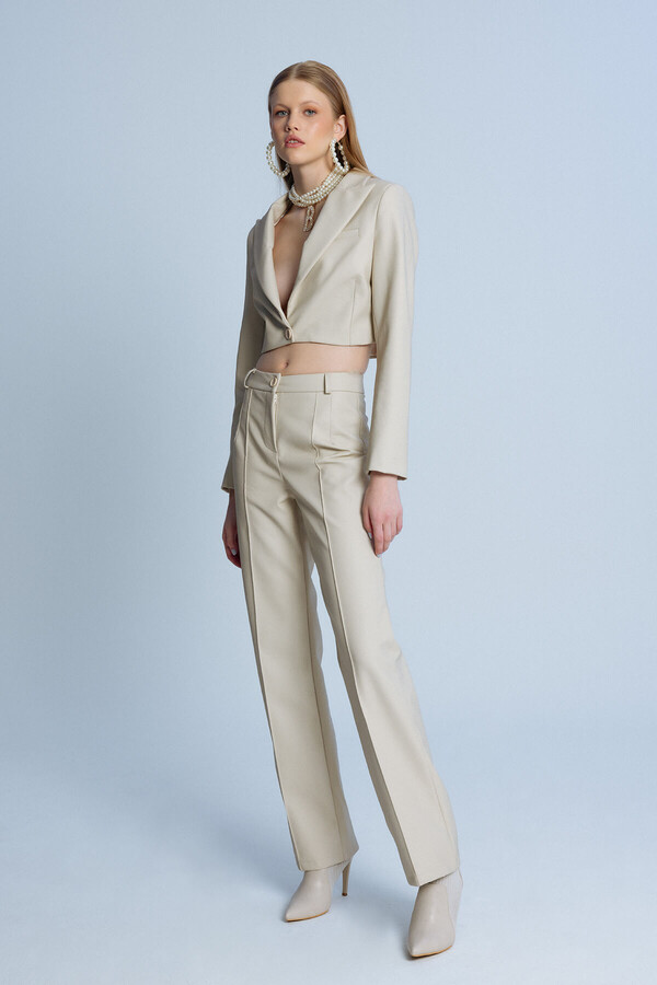 Mink Short Leather Jacket - 3