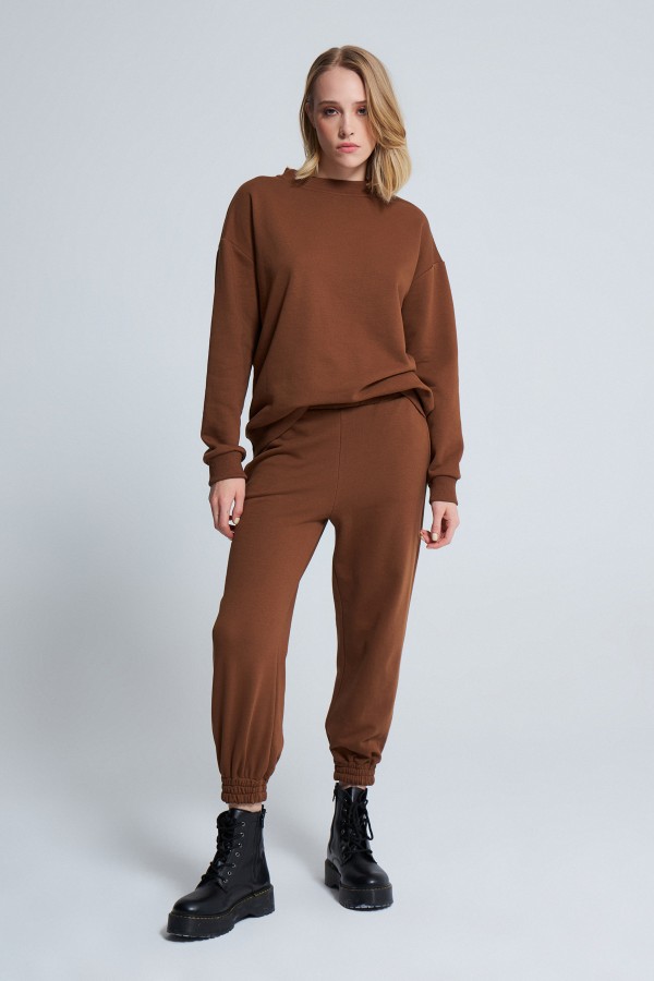 OVERSIZE SWEATSHIRT BROWN - 3