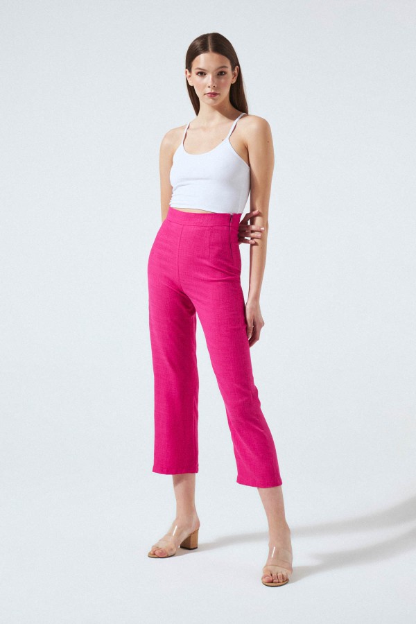 Pink Cropped Pants - 1