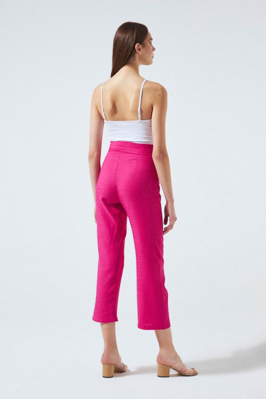 Pink Cropped Pants - 3