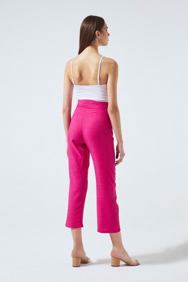Pink Cropped Pants - 3