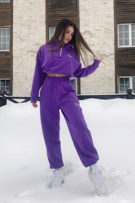 RUBBERED ANKLE TRACKSUIT PURPLE