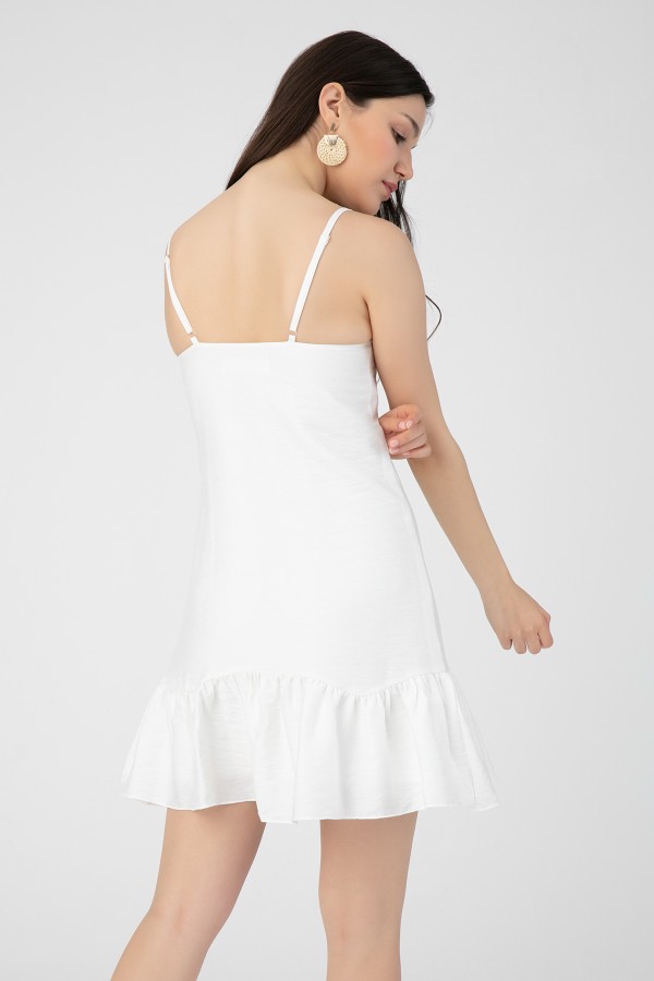 RUFFLED HANGING SALAS SHORT DRESS - 3