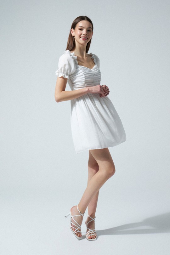 SHORT DRESS WHITE - Thumbnail