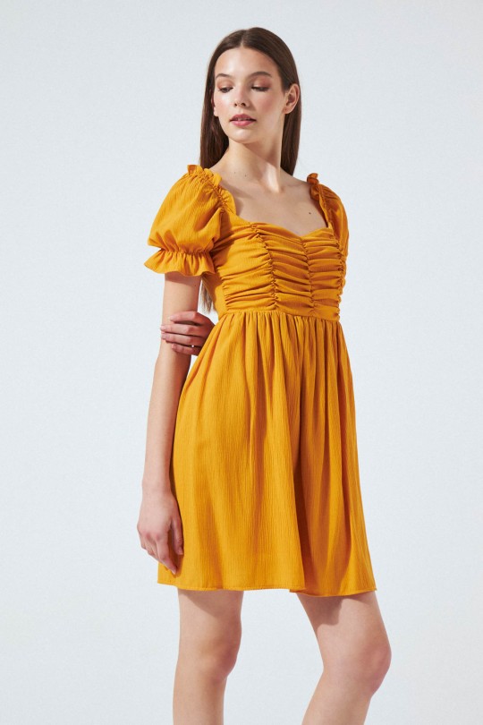 SHORT DRESS WITH SHIRT WAIST - 2